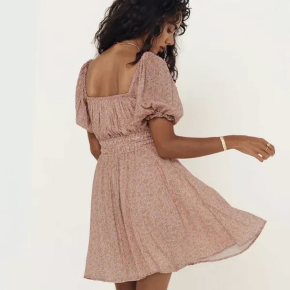 Spell Pink Floral Mini Dress - Picture 6 of 9